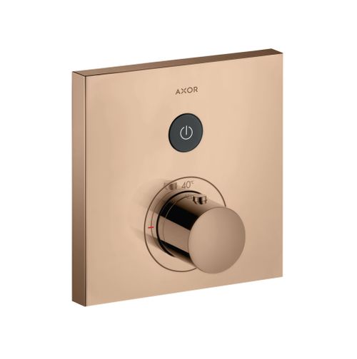 AXOR-HG-AXOR-ShowerSelect-Thermostat-Unterputz-eckig-fuer-1-Verbraucher-Polished-Red-Gold-36714300 gallery number 1